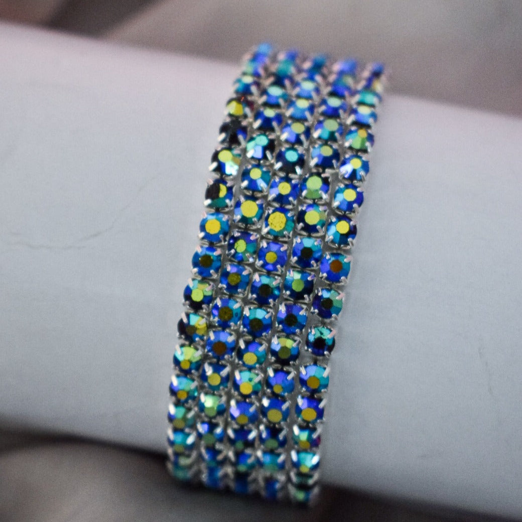 set of 5 Effulgent Rainbow Stackable Bands Salty
