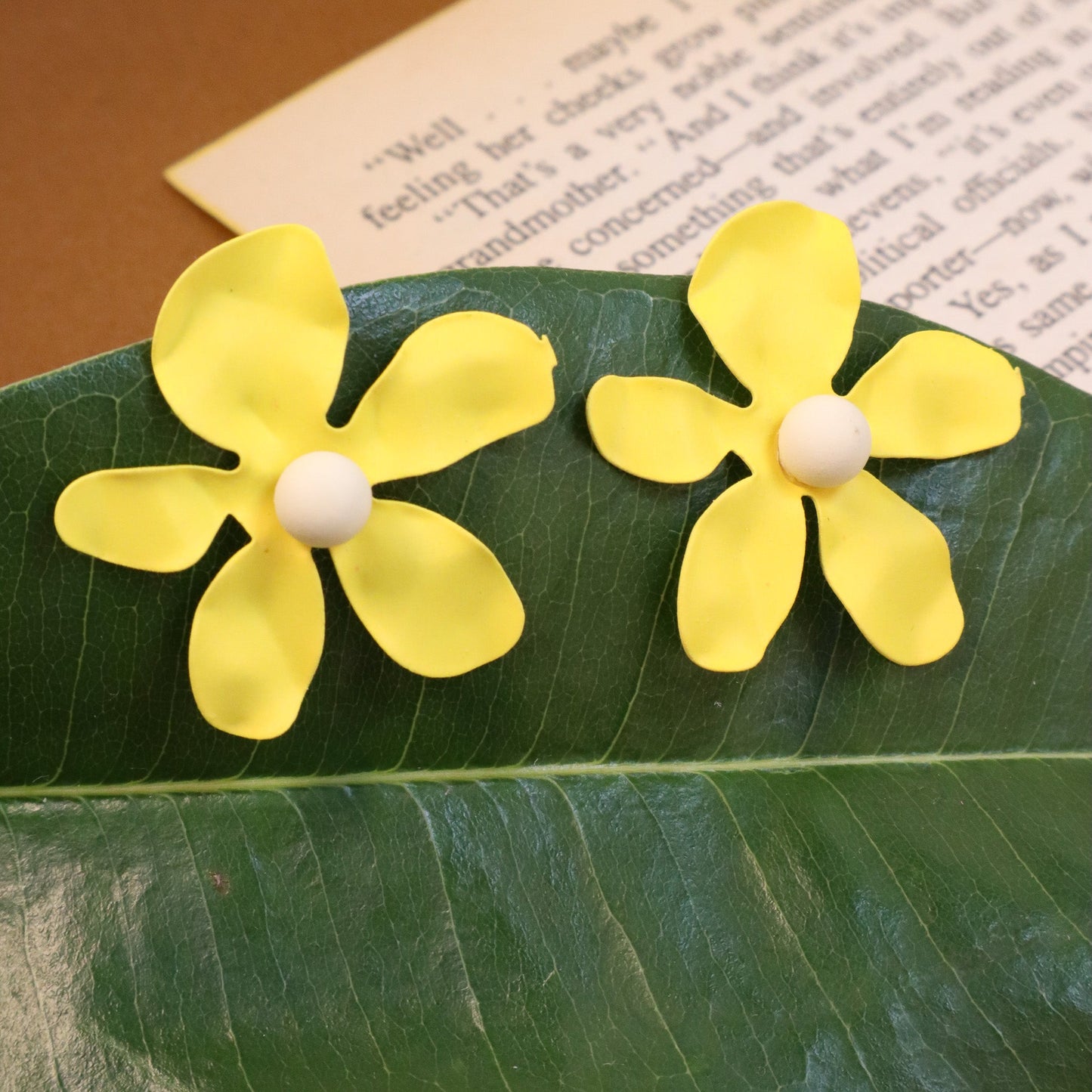 yellow iris studs
