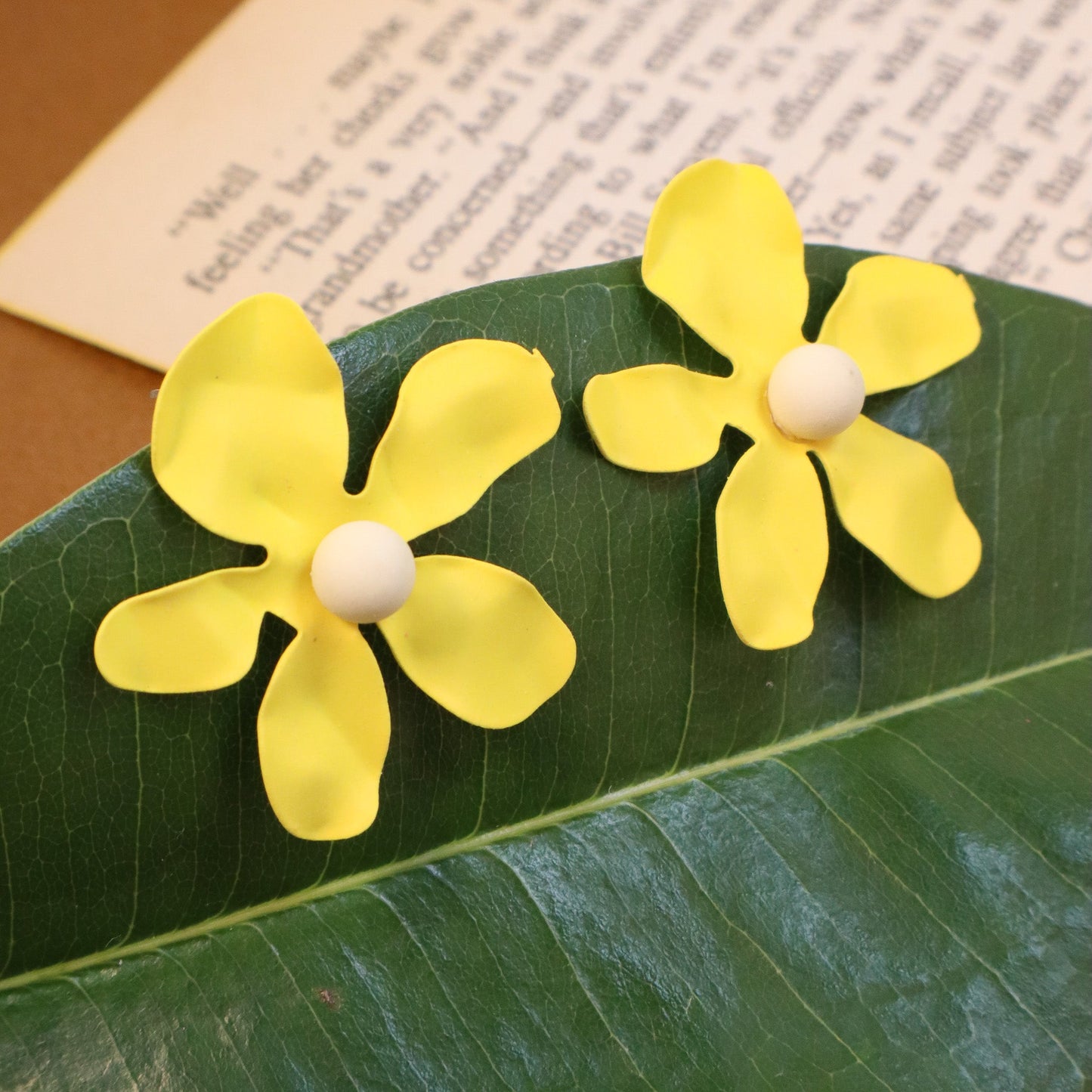 yellow iris studs