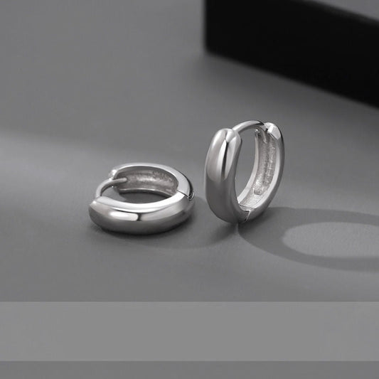 Essential Silver Hoops Salty Alpha