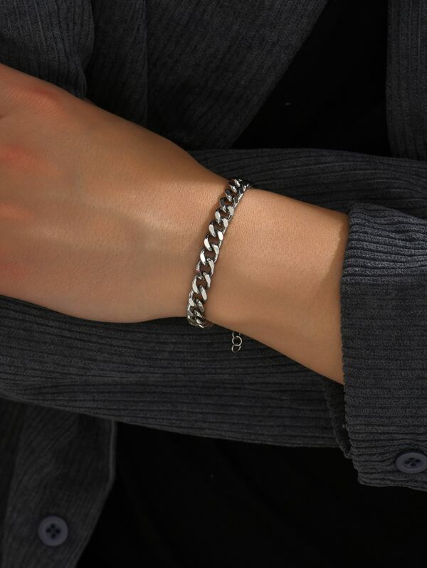 Classic Cuban Silver Bracelet Salty Alpha