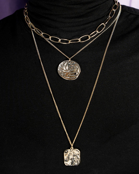 3 Layers Boho Faded Gold Chains