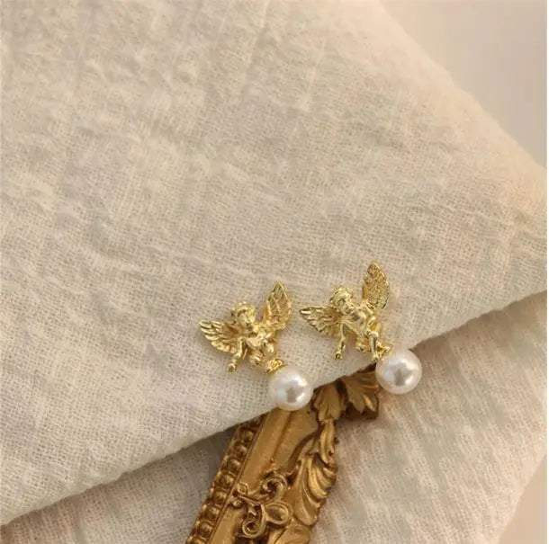 Cupid's Love Pearl Drop Earrings