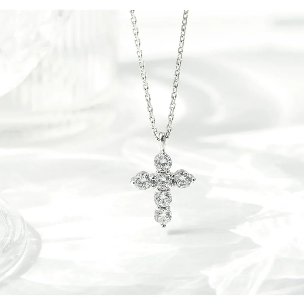 Diamond Filled Silver Cross Salty