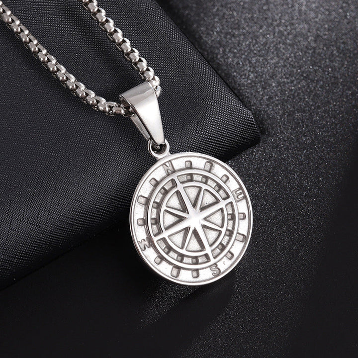 Northern Lights Silver Compass Chain