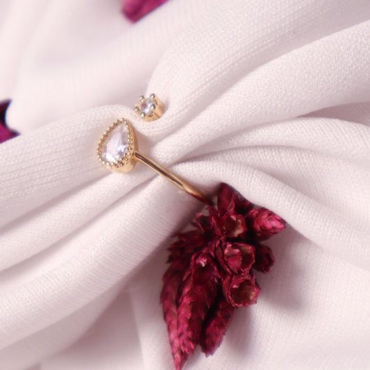 Almond Diamond Ring