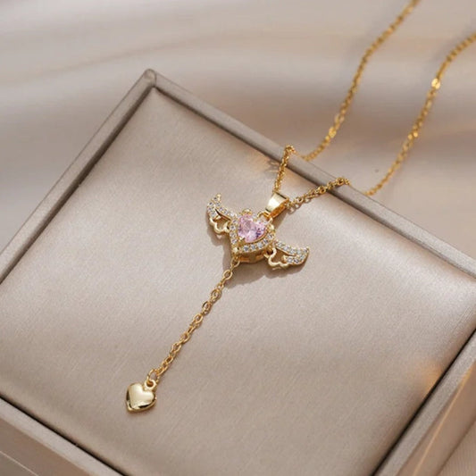 Angelic Heartwing Necklace Salty