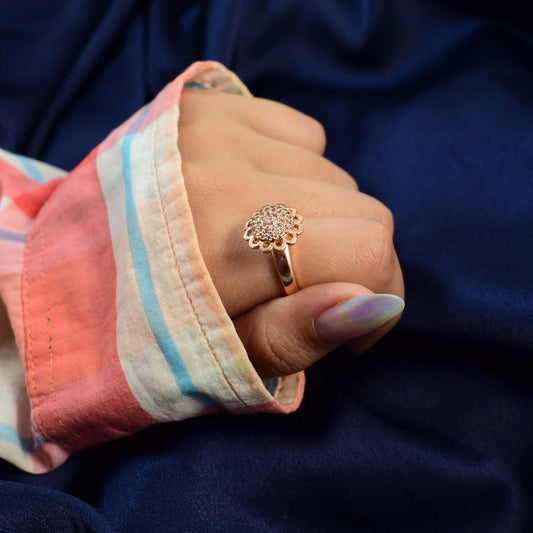 Angelica Spinner Ring - Rose Gold