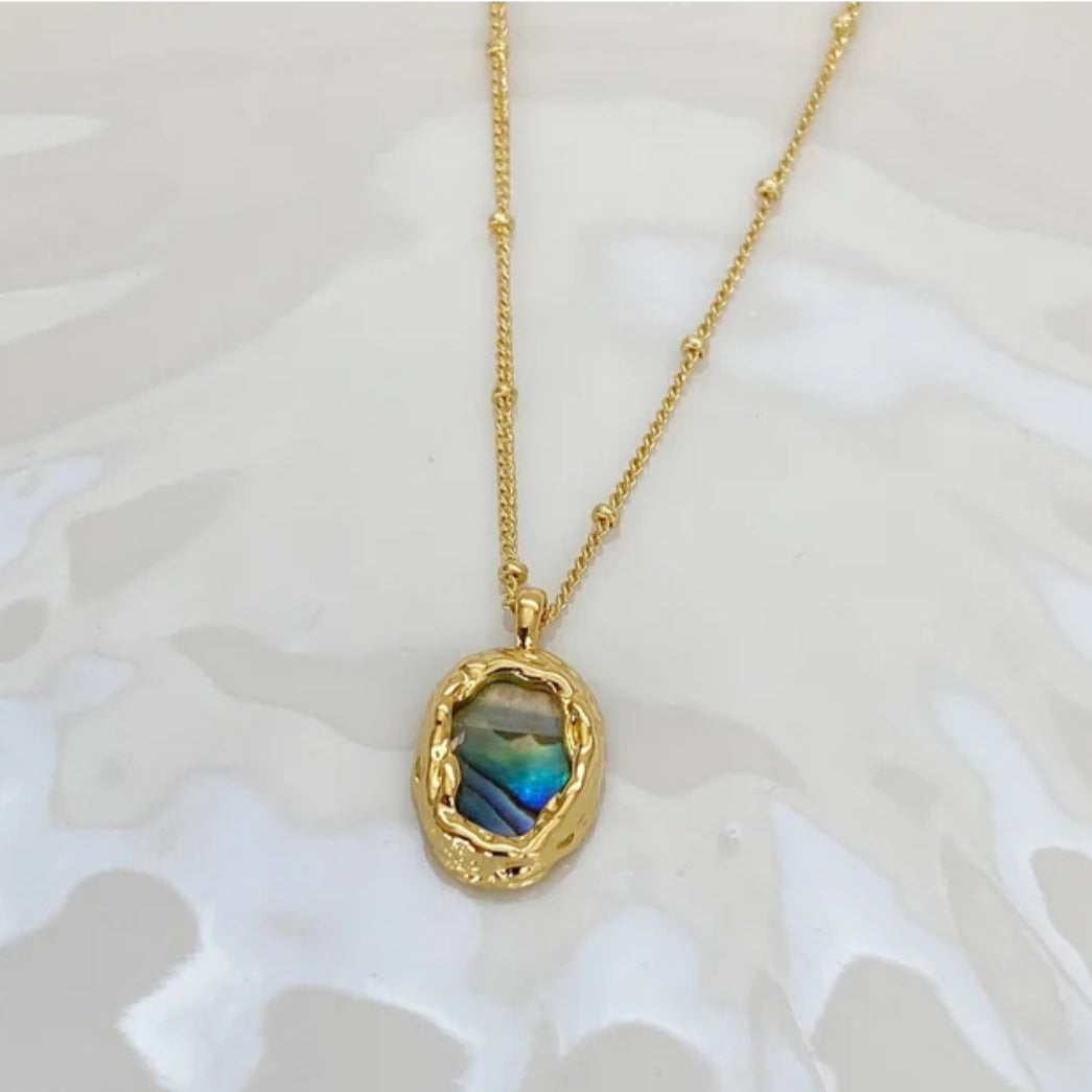 Antique Gold Mystic Magical Crystal Necklace Salty