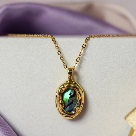Antique Gold Mystic Magical Crystal Necklace Salty