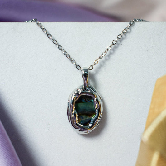 Antique Silver Mystic Magical Crystal Necklace Salty