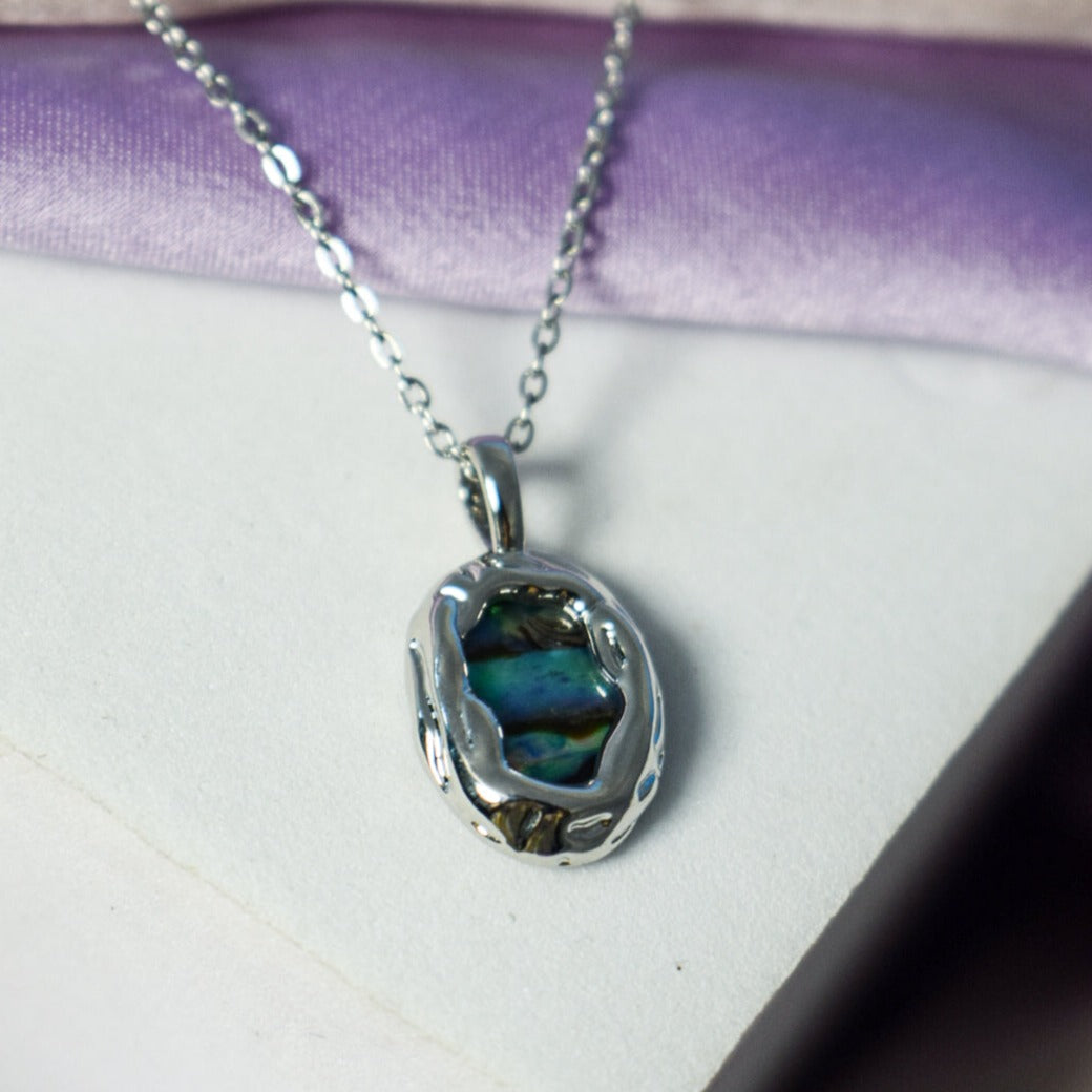 Antique Silver Mystic Magical Crystal Necklace Salty