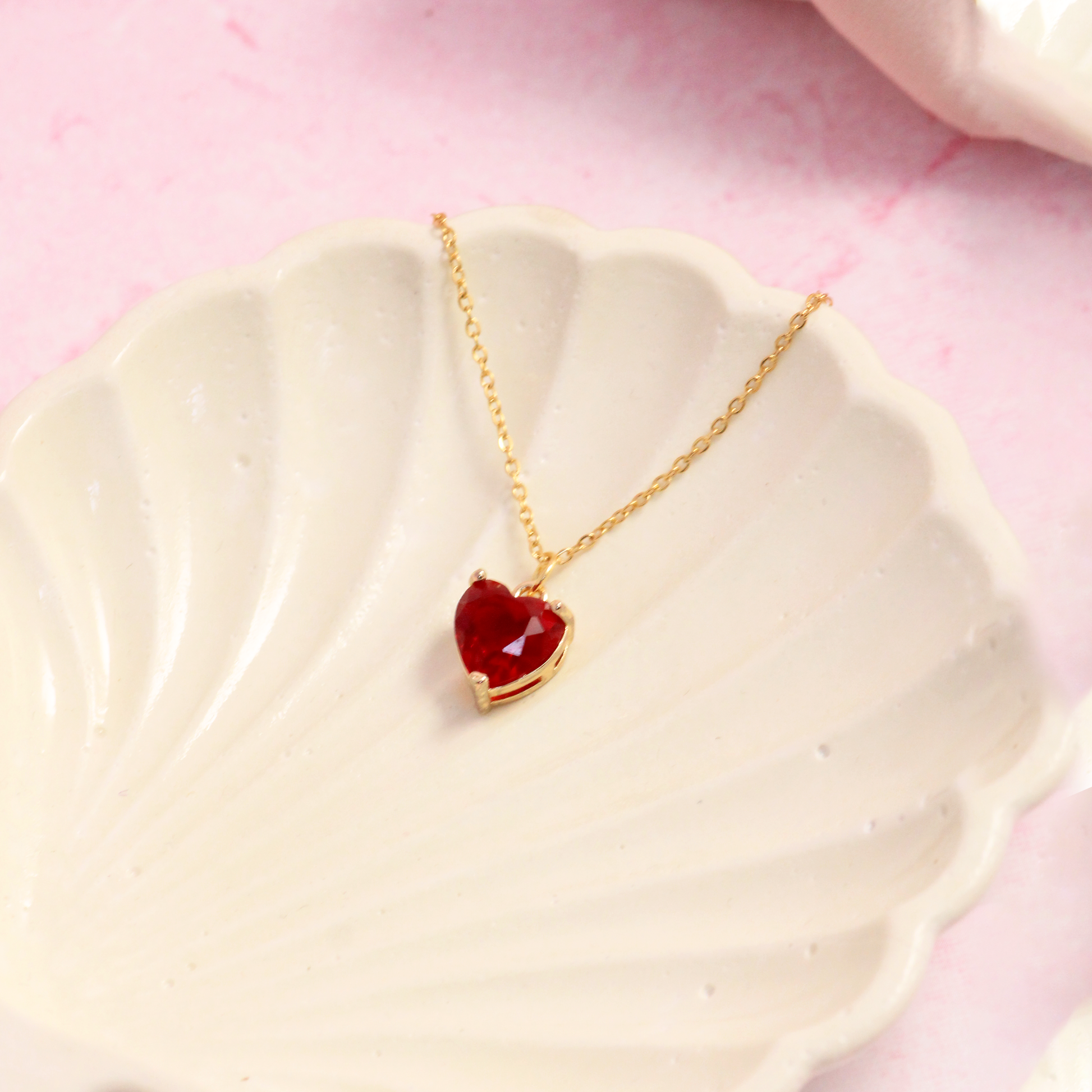 Aries Red Heart Necklace
