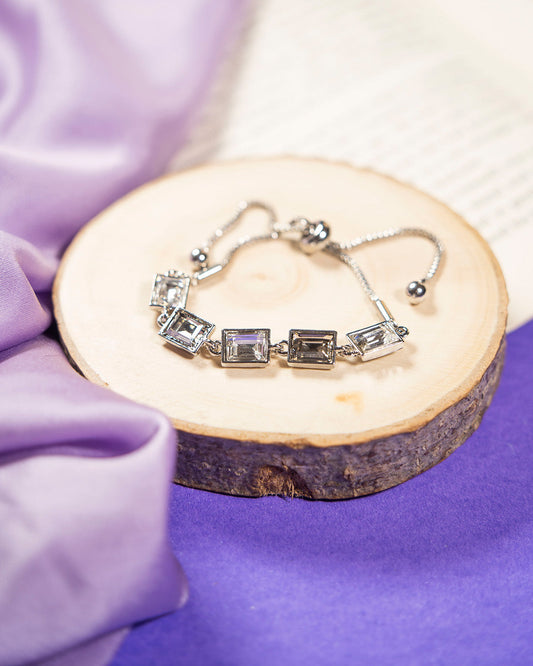 Clear Glass Crystal Bracelet