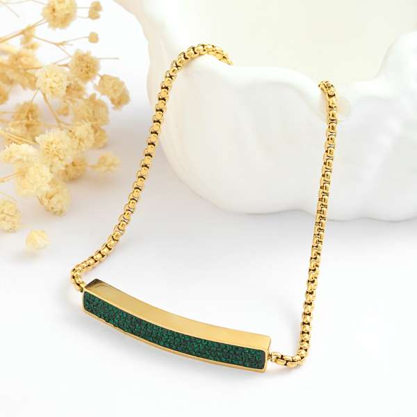 Midnight Enamel Gold Bracelet