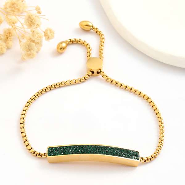 Midnight Enamel Gold Bracelet