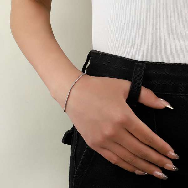 Solitude Silver Slider Bracelet