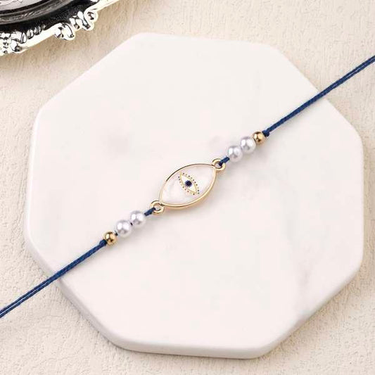 Evil Eye Pearl Talisman Rakhi