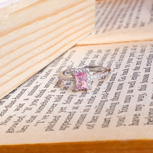 Bennet Square Diamond Cut Ring