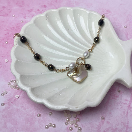Black Sapphire Sea Tassel Bracelet Salty