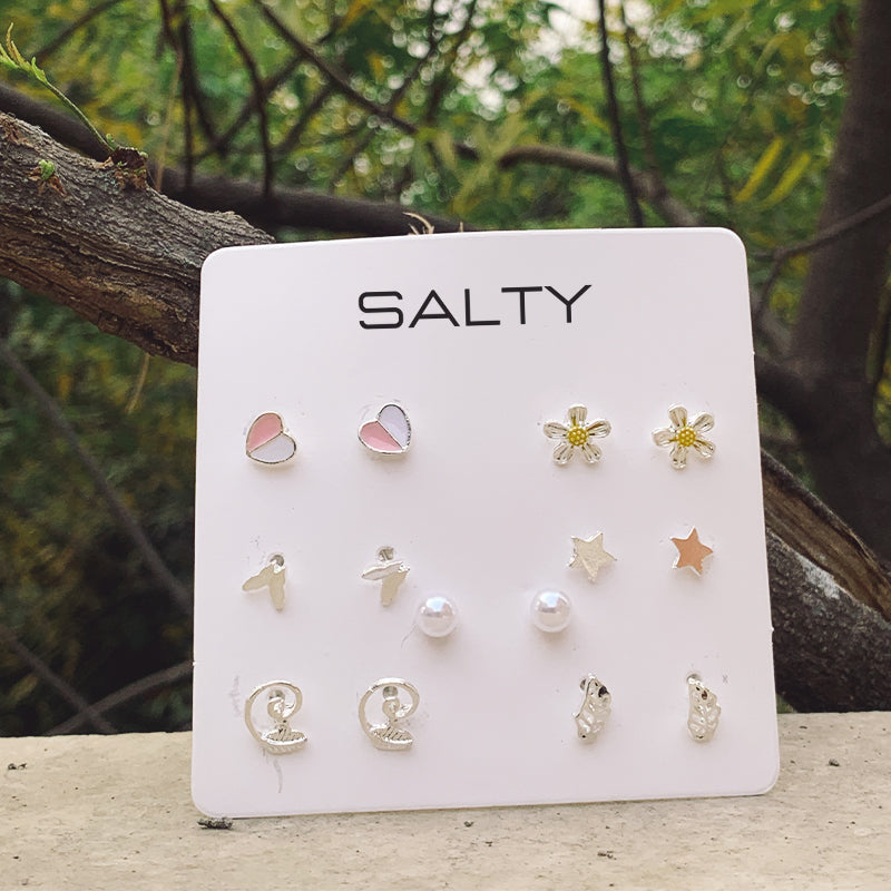 "Blossom" Weekly 7 Stud Earrings