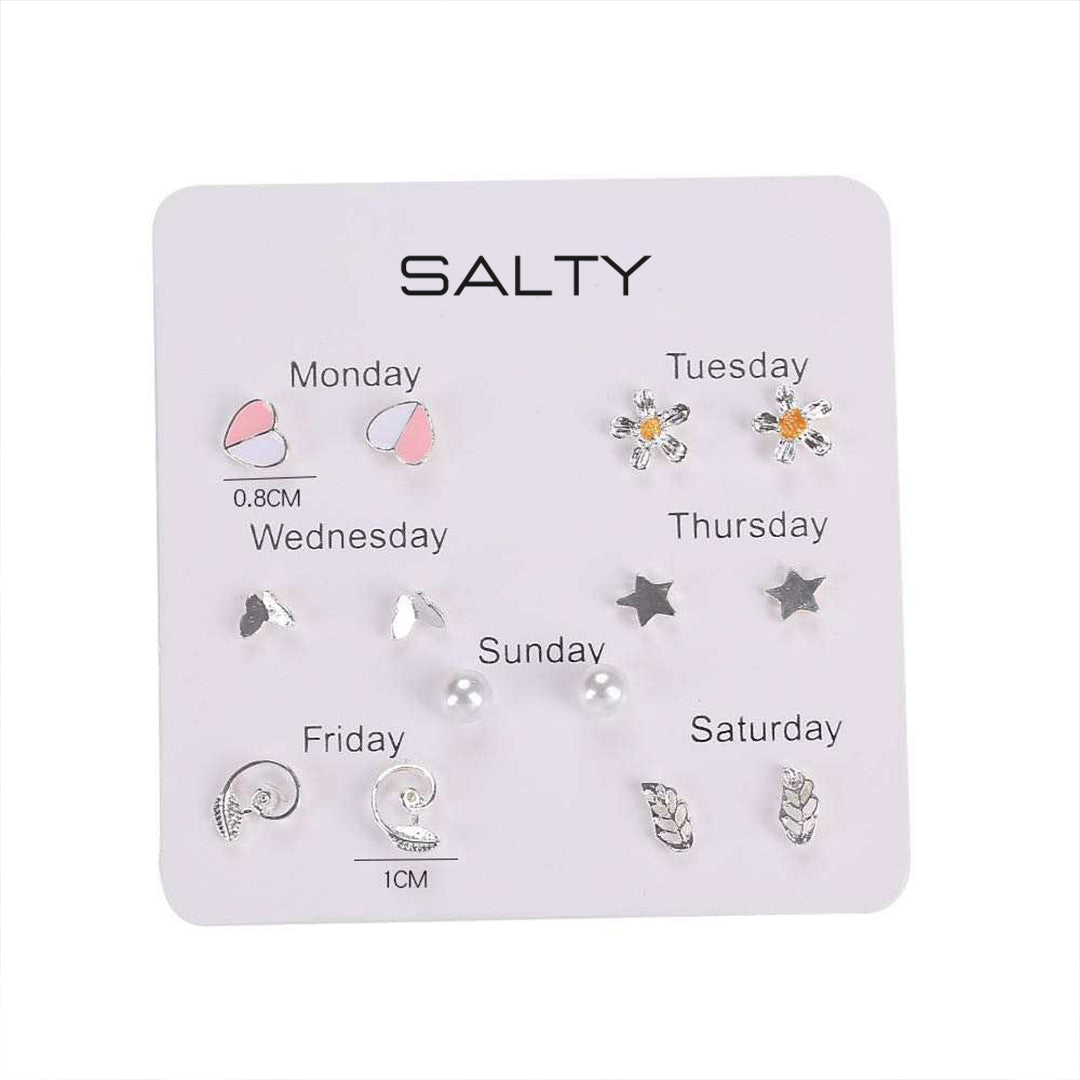 "Blossom" Weekly 7 Stud Earrings