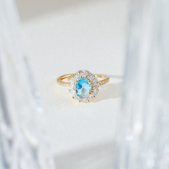 Blue Lagoon Diamond Ring Salty