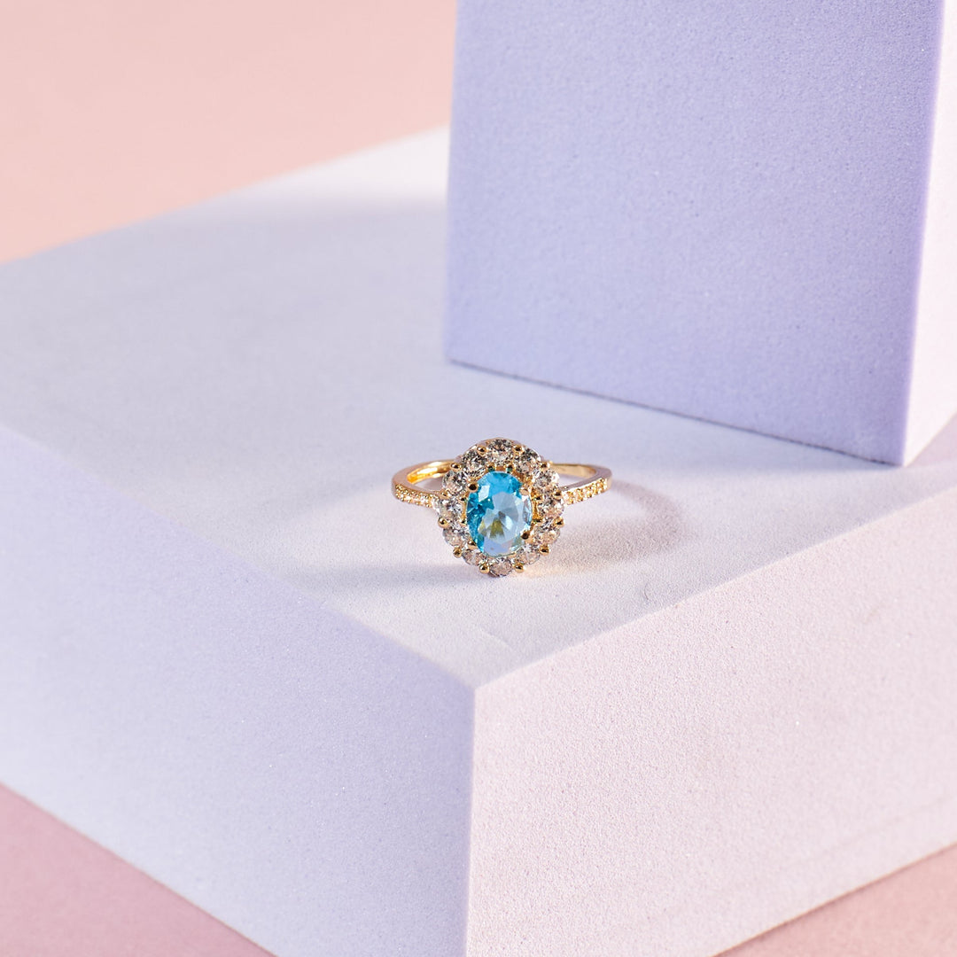 Blue Lagoon Diamond Ring Salty