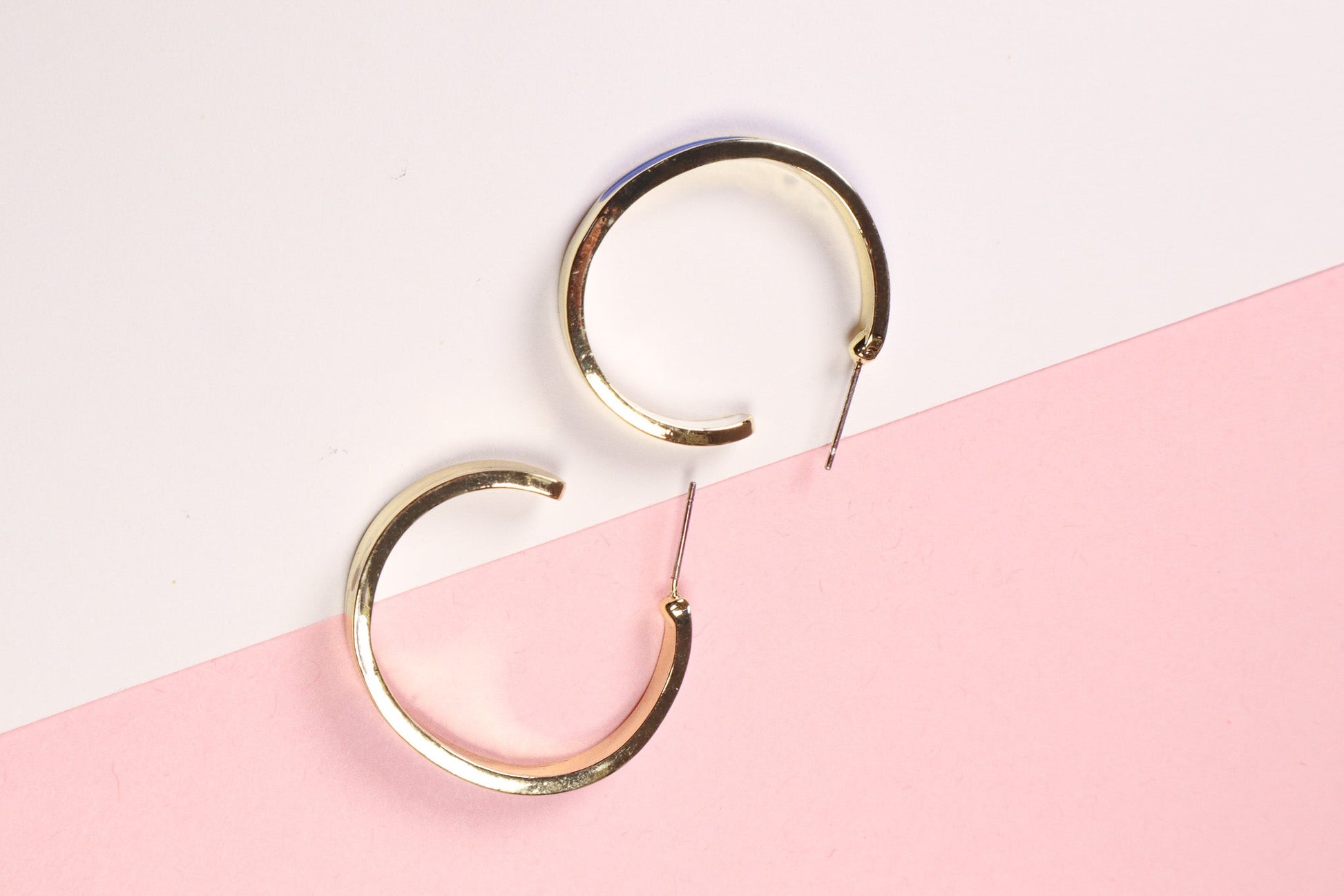 Blue And White Open Classy Hoops