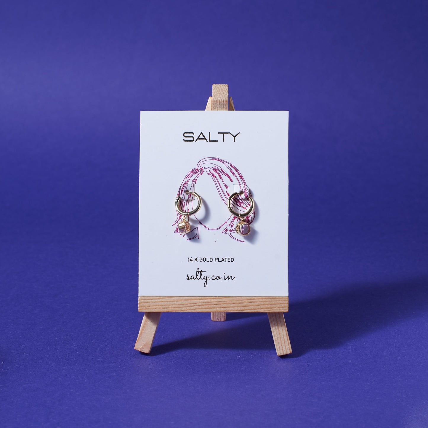 Blush Pink Diamond Earrings Salty