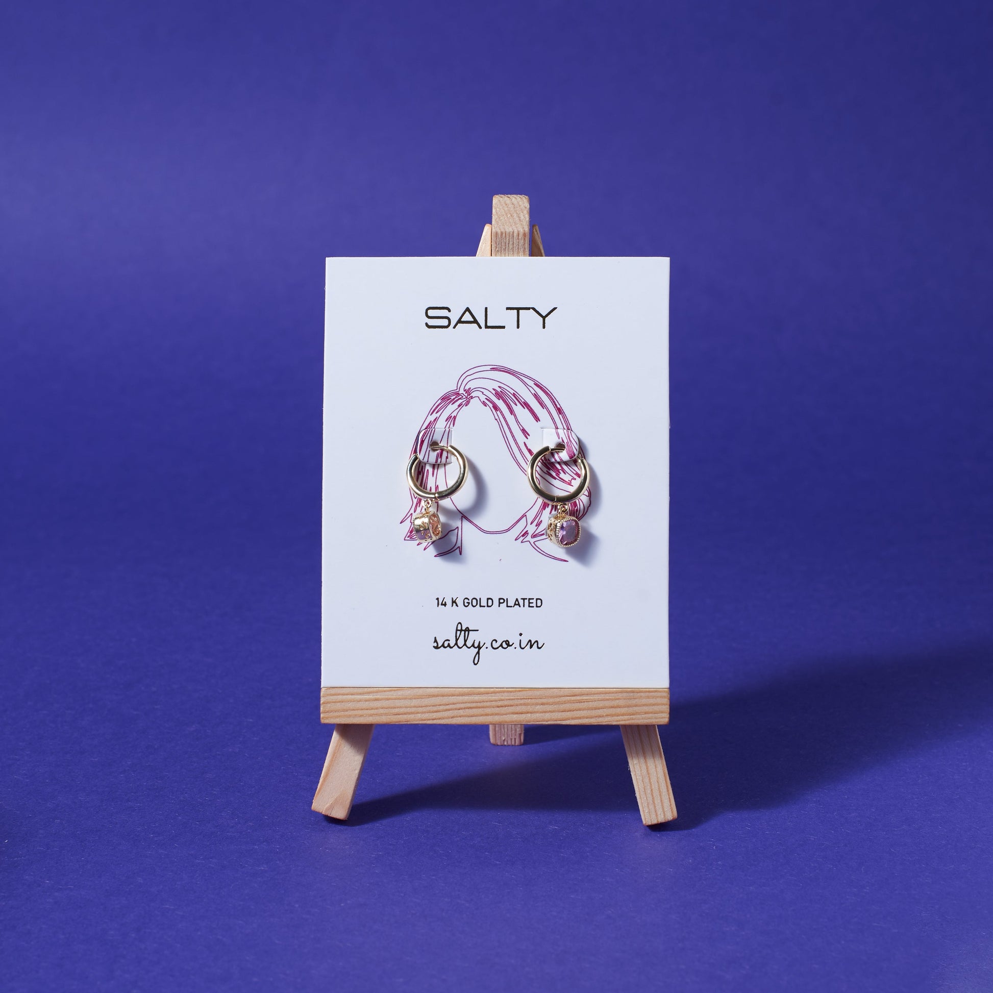 Blush Pink Diamond Earrings Salty