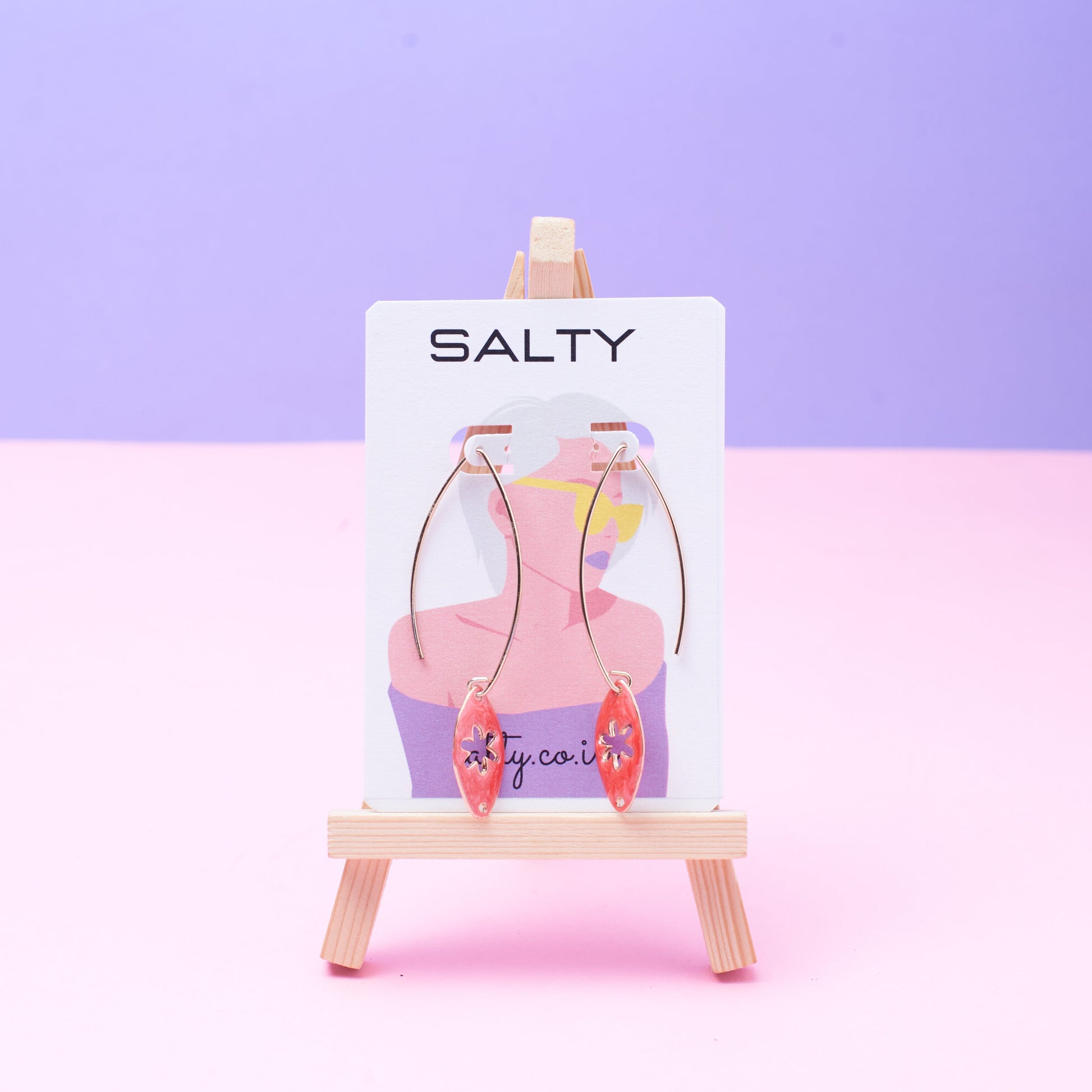 Bold Red Tassel Earrings Salty
