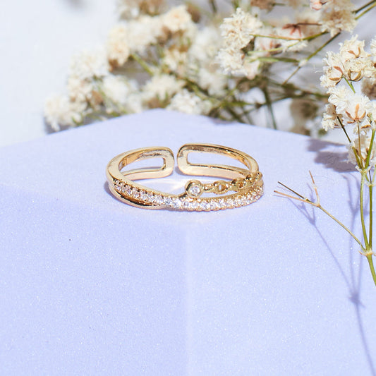 Brilliant Glisten Pearl Ring Salty