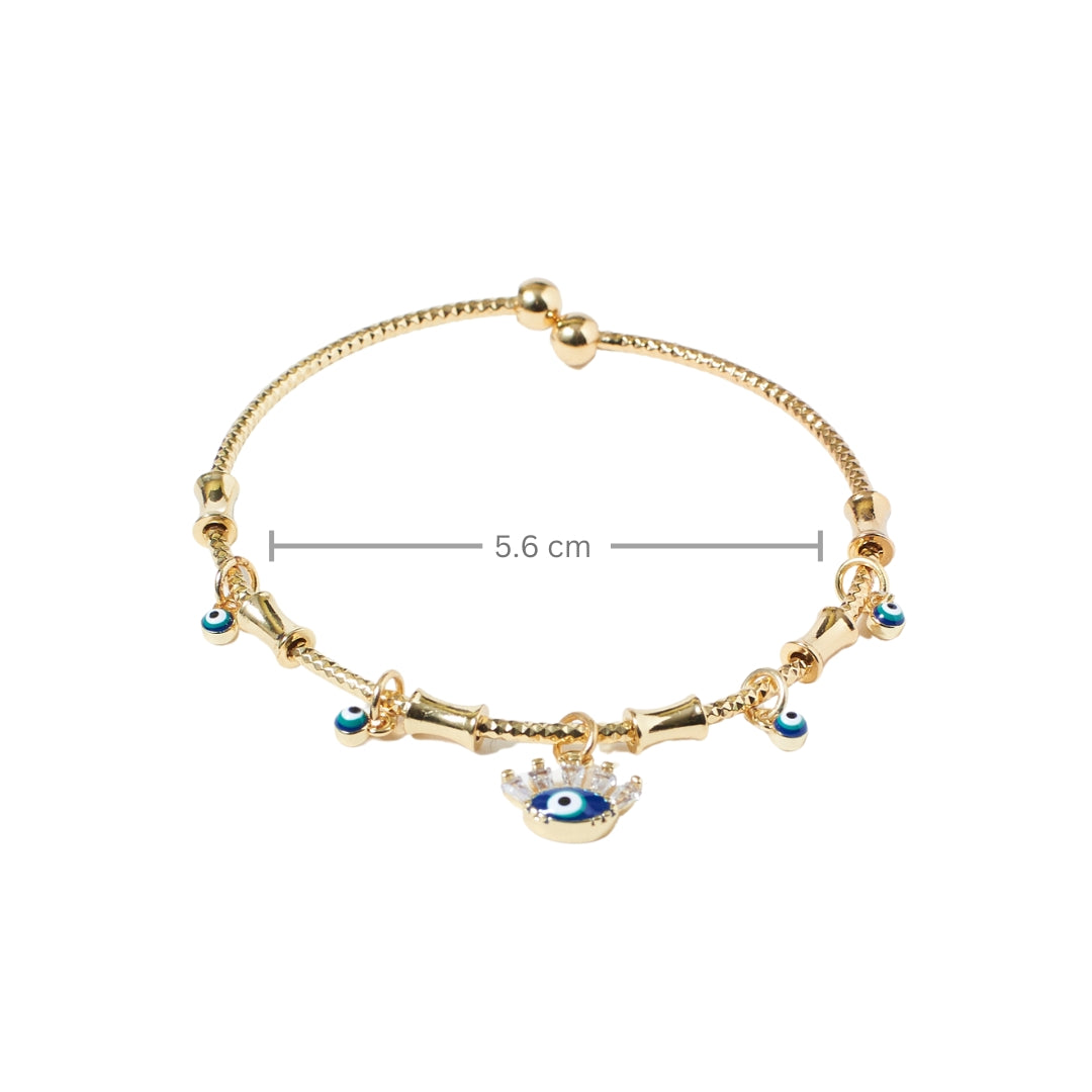 Chic Evil Eye Tassel Bangle Salty