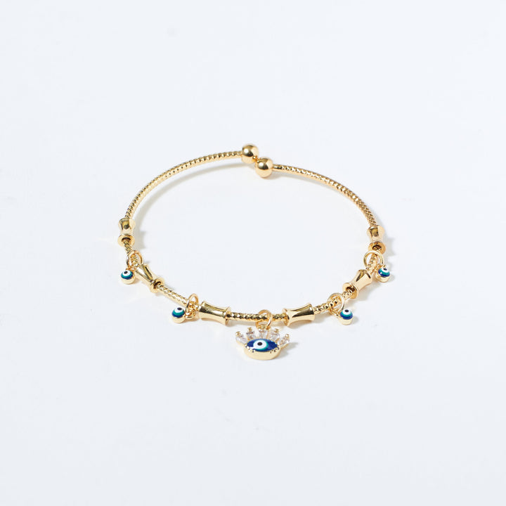 Chic Evil Eye Tassel Bangle Salty