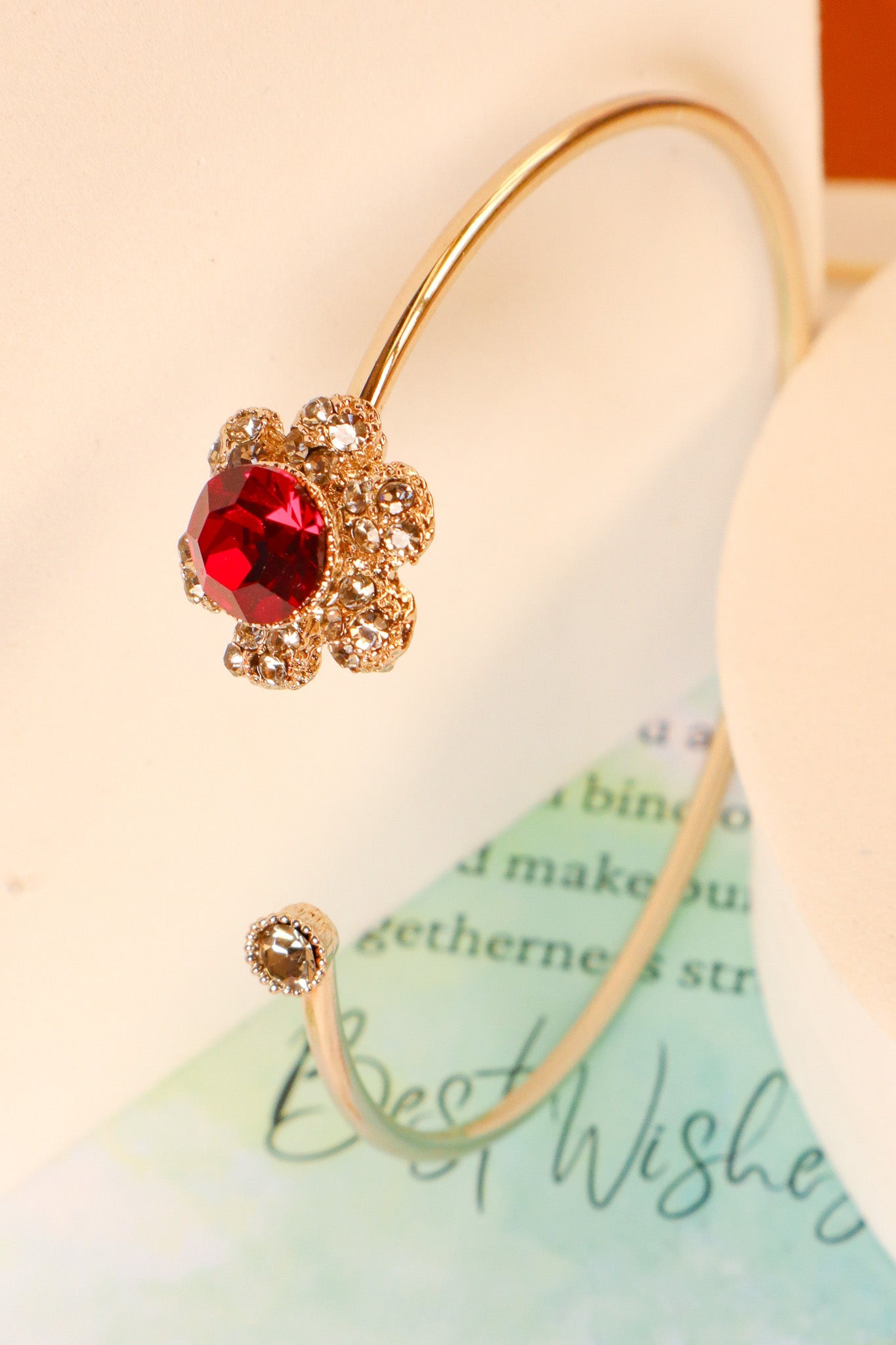 Cocktail Party Cuff Bracelet - Red
