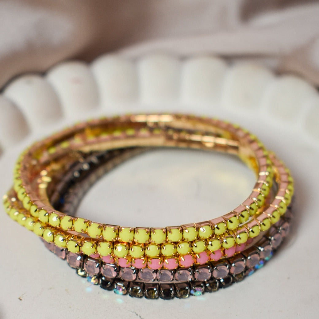 Color Burst Stackable Bands (Set of 5) Salty