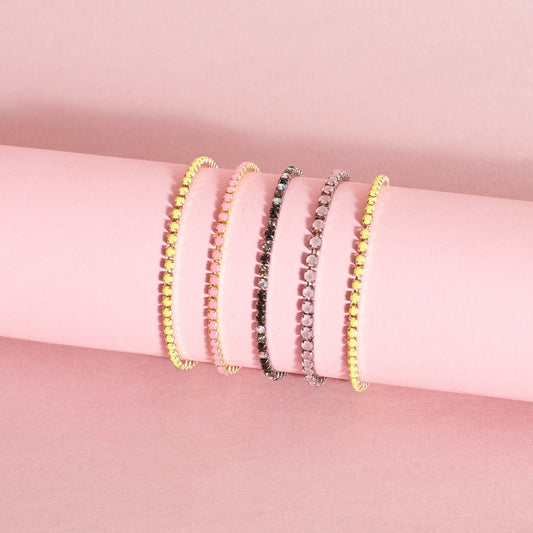 Color Burst Stackable Bands (Set of 5) Salty