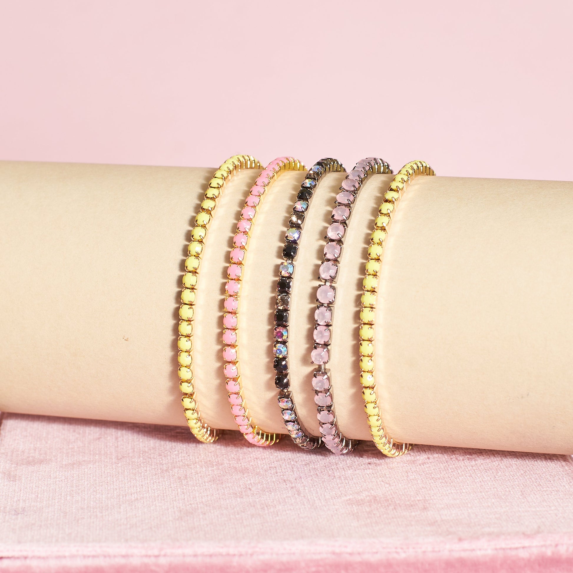 Color Burst Stackable Bands (Set of 5) Salty