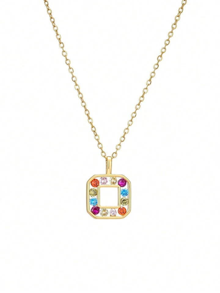 Colorburst Medallion Golden Necklace Salty