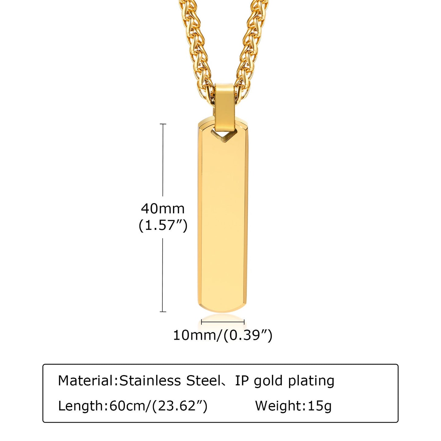 Contemporary Edge Chain - Gold Salty Alpha