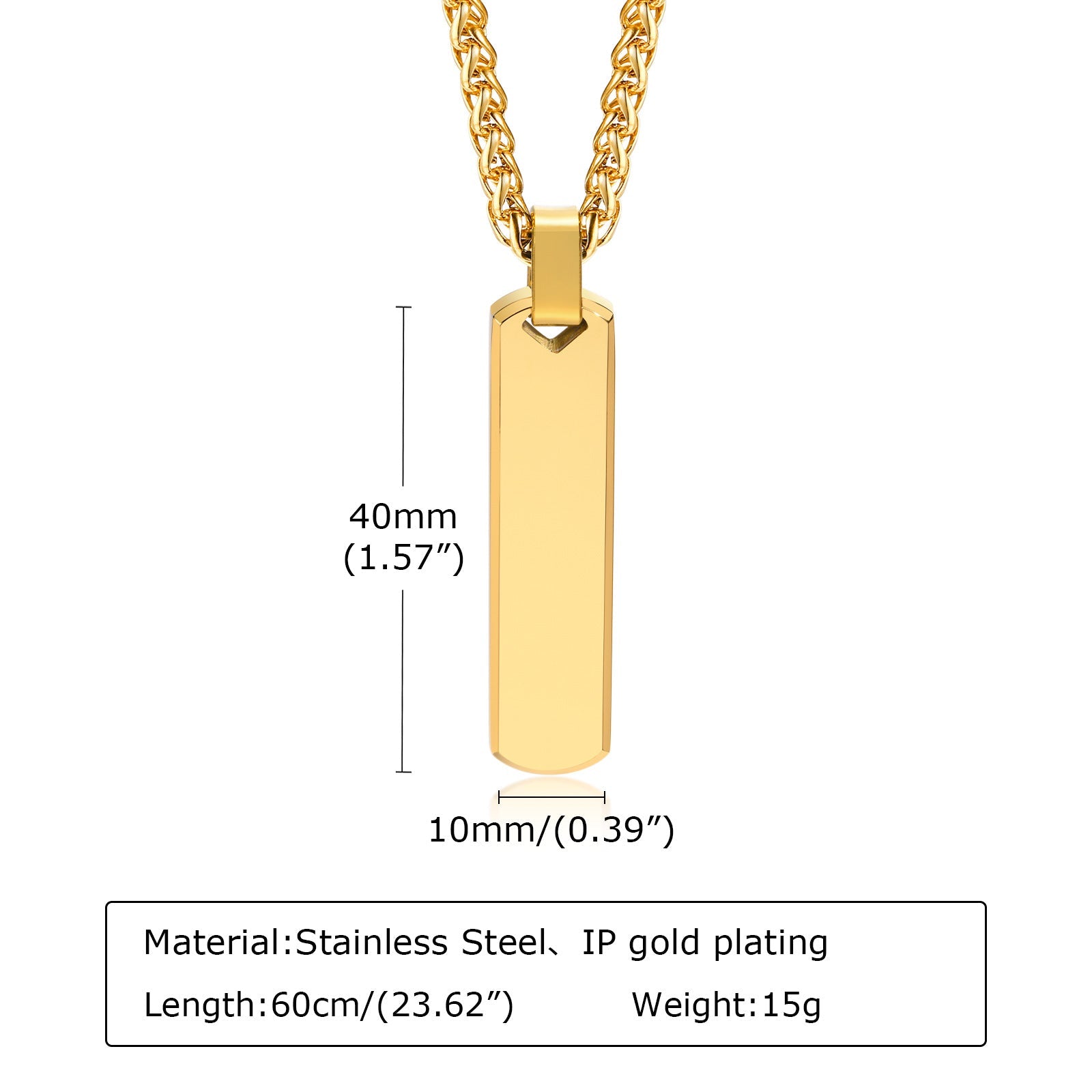 Contemporary Edge Chain - Gold Salty Alpha