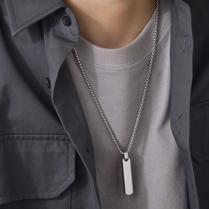 Contemporary Edge Chain -Silver Salty Alpha