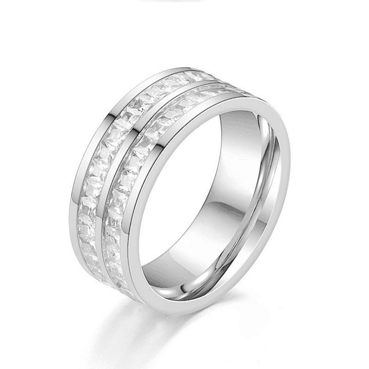 Euros Silver Diamond Ring | Salty