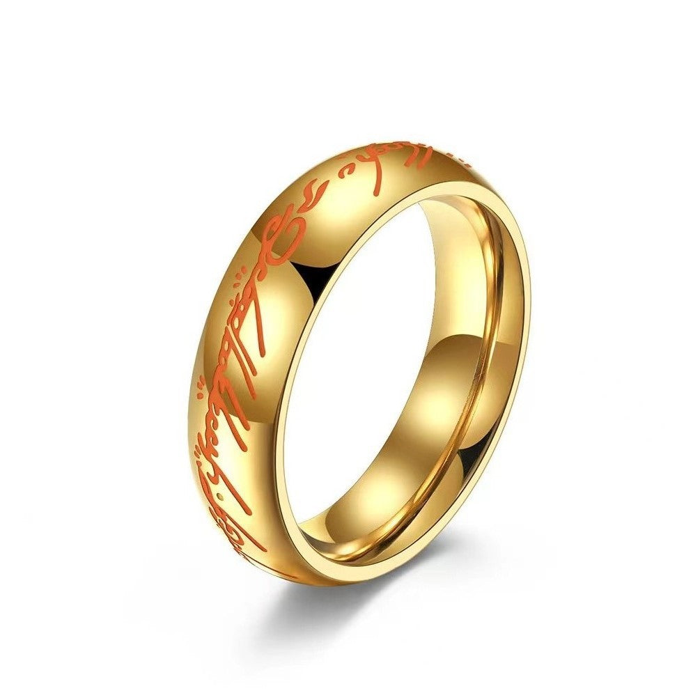 Engraved Golden Elegance Ring | Salty