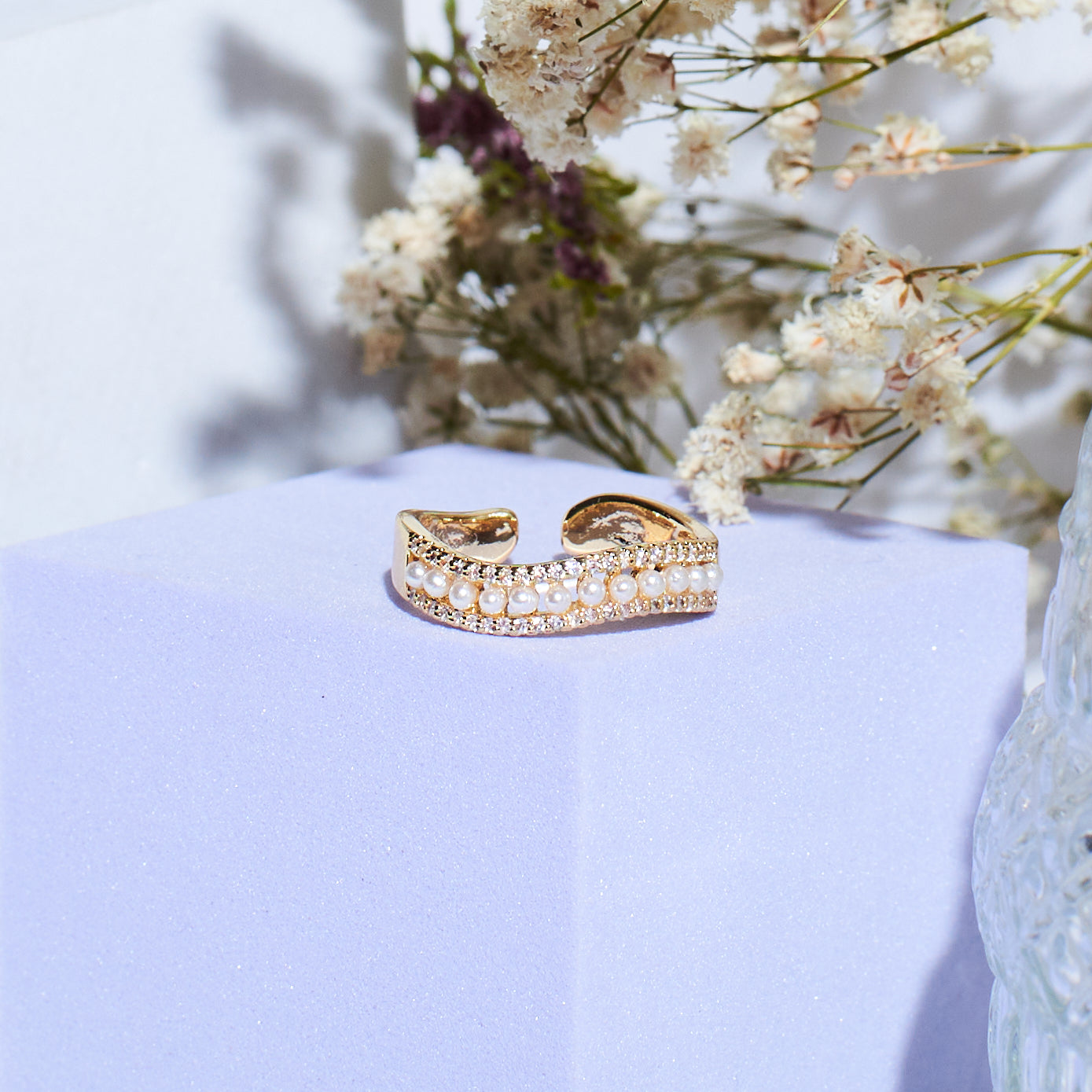 Cosmic Pearl Golden Ring Salty