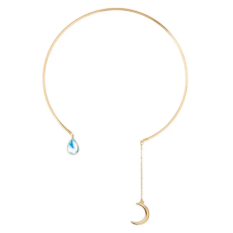 Cresent Waterdrop Necklace