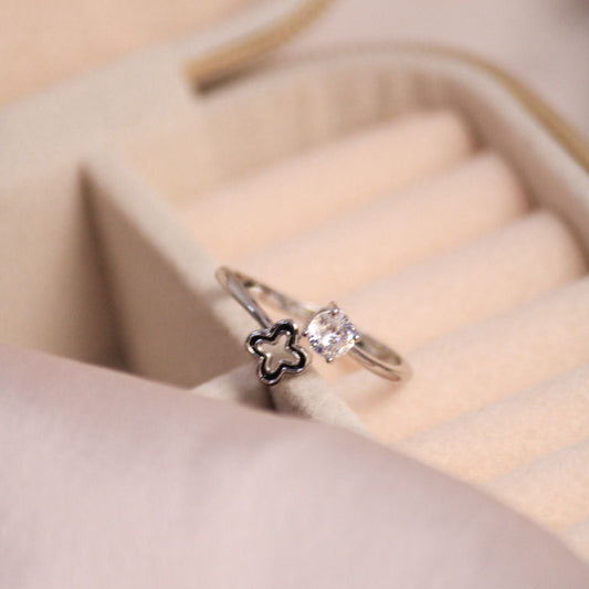 Crystal Open Band-Silver