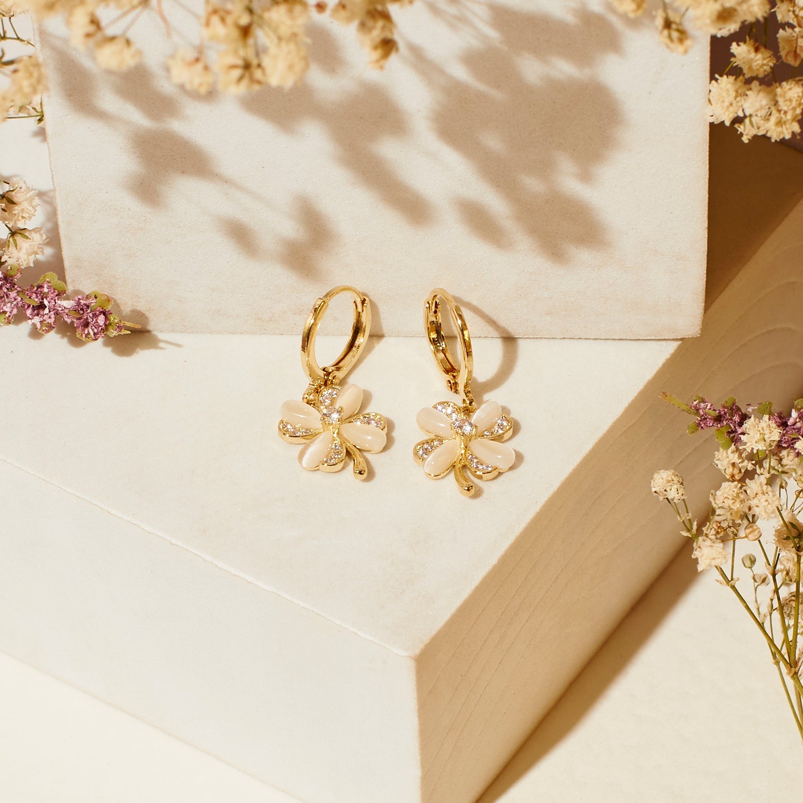 Crystal Rose Radiance Earrings Salty