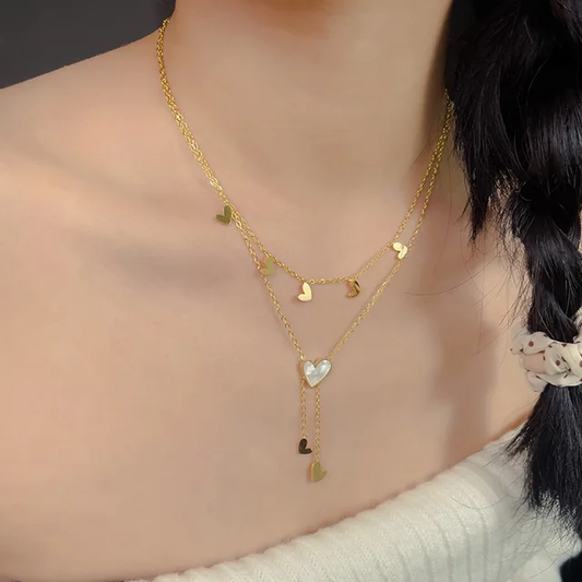 Cupid's Kiss Gold Necklace Salty